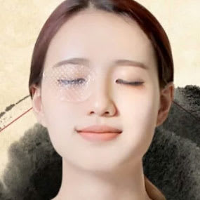 Wearing Pretail Eye Mask Close-Up